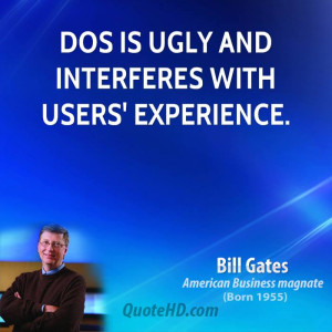 DOS is ugly and interferes with users' experience.