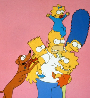 ... Pictures simpsons kids on homers back wallpaper 1024 768 the simpsons