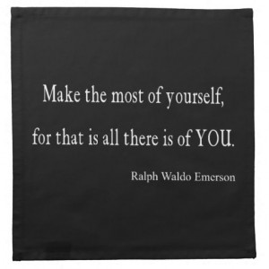 Vintage Emerson Inspirational Quote - Customizable Cloth Napkins