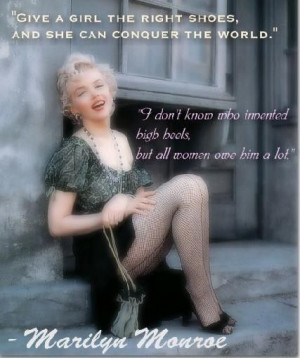 Marilyn monroe shoes quote