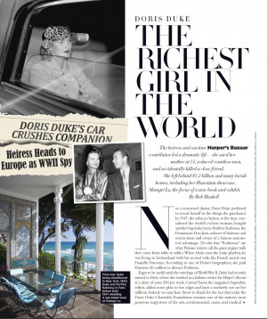 Doris Duke in Harper's Bazaar, September 2012