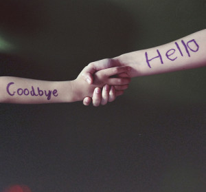 arms, goodbye, hello, holding hands, sayings, writing