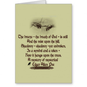Darkness There and Nothing More Poe Quote Greeting Cards