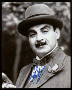 David Suchet Autograph Photo Display Poirot