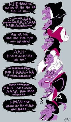... says something funny near the villains, I'll use their laugh! XD More
