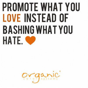 Promote What You Love Instead Of Bashing What You Hate. Positive ...