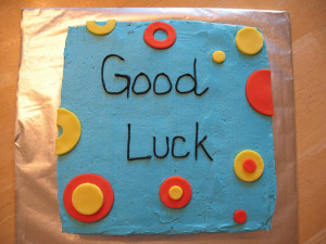 good luck last minute good luck cake for co worker at my husband s job ...