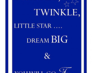 Twinkle Twinkle Little Star Nursery Wall Art Print, Gold, Typography ...