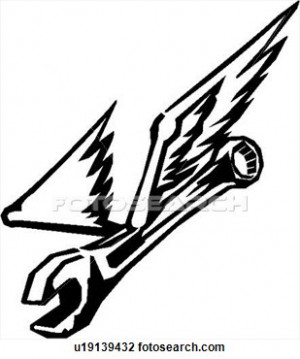Clipart - , mechanic, sport, tool, toon, wings, wrench, element, auto ...