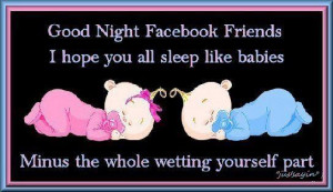 Good Night Facebook Friends