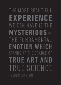 ... Albert Einstein's inspirational quote regarding true art and science
