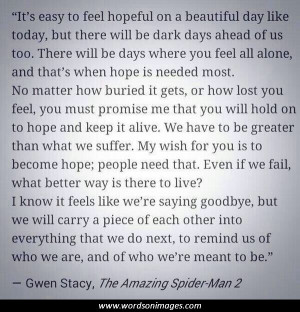Inspirational quotes from spider man