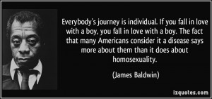 ... says more about them than it does about homosexuality. - James Baldwin