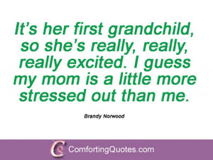 ... guess my mom is a little more stressed out than me. Brandy Norwood