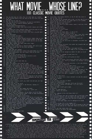 movie poster product id mpw 21909 description 101 classic movie quotes ...