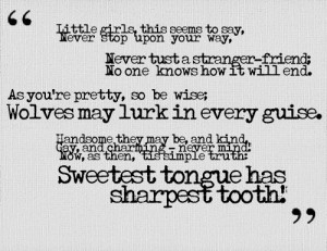 little red riding hood quote that pertains more to reality than you ...