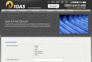... gas supply or commercial gas supply that you need a quote for