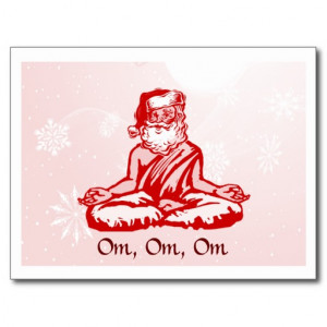 Buddhist Santa Christmas Card Post Card