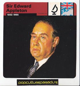 Details about SIR EDWARD APPLETON British Physicist Portrait WW2 CARD