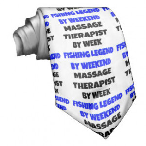 Fishing Legend Massage Therapist Necktie