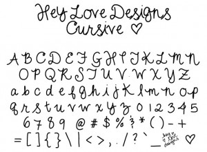 love you in cursive