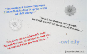 Owl City Vanilla Twilight Wallpaper Owl city wallpaper by tinaowl