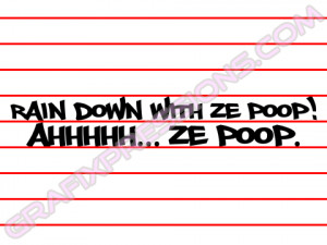 Ahh, Ze Poop Sticker
