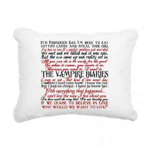 ... Damon Living Room > Vampire Diaries Quotes Rectangular Canvas Pillow