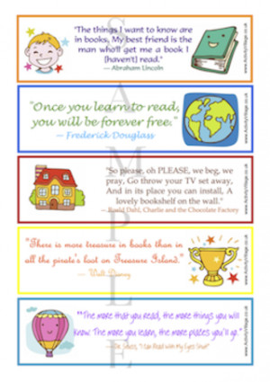 FREE: Printable bookmarks ~ quotes about reading