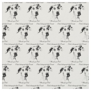 Funny Great Dane Dog Quote Fabric