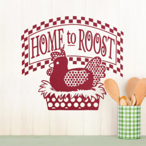 Home to Roost Wall Quote Decal