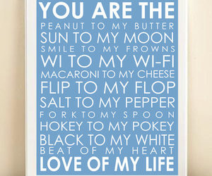 Love Of My Life Typography Art Print: 8x10 Quote Poster in Sky Blue ...