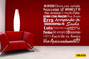 Adesivo Decorativo Parede Frases Personalizadas Frete Grátis