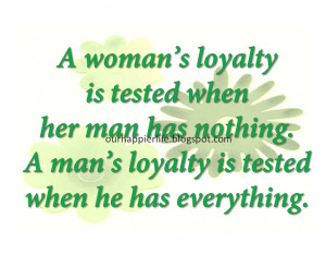 Quotes, About Women, Loyalty