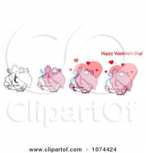 Cupid Valentines Day Elephants