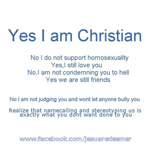 To be clear Christians do not hate anyone so if you label Christians ...