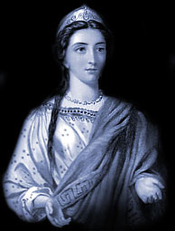 An image of Portia, the wife of Brutus from Julius Caesar