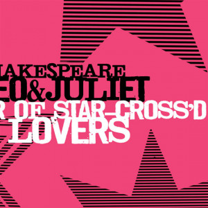 Star Crossed Lovers - Bold pink modern Shakespeare typography graphic ...