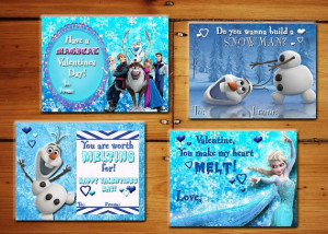 Instant Download Disney Frozen Valentines Day Cards Labels - You Print ...