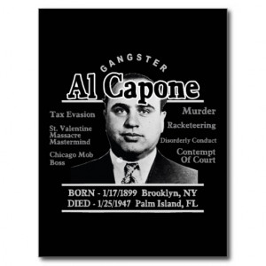 Al Capone Gangster Quotes Gangster al capone post card