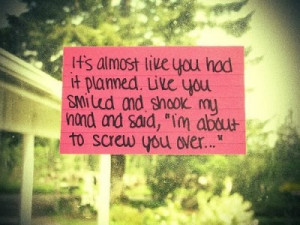you shook my hand...