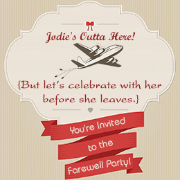 Airplane farewell party invitation wordings