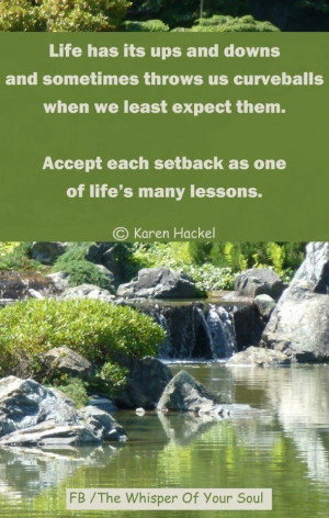 Accept setbacks as life's lessons quote via www.Facebook.com ...