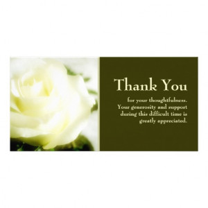 Sympathy Thank You Photo Cards