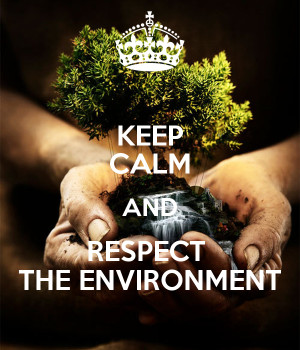 KEEP CALM AND RESPECT THE ENVIRONMENT