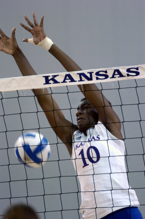 Volleyball Middle Hitter Ku sophomore middle blocker