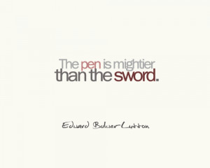 The Pen Is Mightier Than The Sword