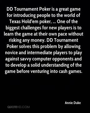 Annie Duke - DD Tournament Poker is a great game for introducing ...