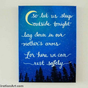 Nature Art Acrylic Painting Canvas Art - Music Lyrics Art Dave ...