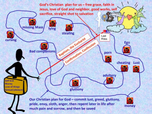 tell you that you have less to suffer in following the cross than ...